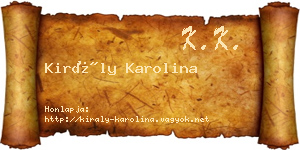 Király Karolina névjegykártya