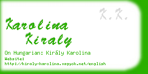karolina kiraly business card